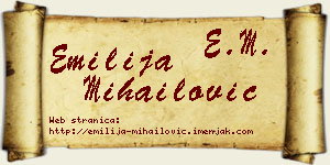 Emilija Mihailović vizit kartica